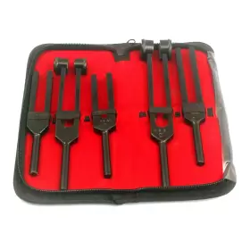 313112296279 Full Black Set Of 5 Pcs Standard Musical Violin Tuning Fork 128hz 256hz 512hz 10