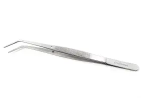 A2z-spl6ang A2z Scilab Lab Tweezers High Precision Forceps 6 Inch 15.2 Cm Fine Angled Silver