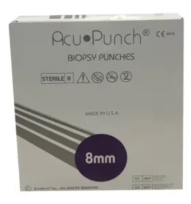 P850 Acuderm Inc. 50-pieces Acu-punch Biopsy 8mm Punches Sterile