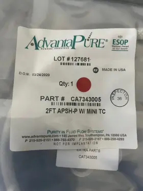 Ca7343005 Advantapure Part # 2ft Apsh-p With Mini Tc New In Sealed Packaging