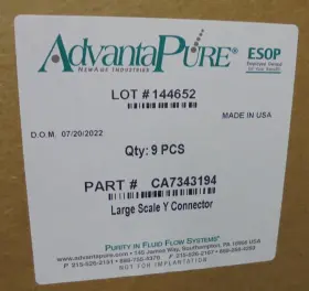 Ca7343194 Advantapure Large Scale Y Connector Qty 9pcs