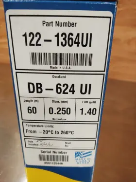 122-1364ui Agilent J&w Db-624 Ultra Inert Gc Column 60 M 0.25 Mm 1.40 #2