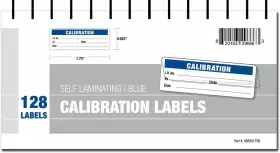 Op-7939 Ahlrsyy Calibration Labels - Self Laminating In Protective Cover Book Blue
