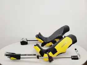 102001 Allen Medical Yellofins Stirrups Left And Right With Reusable Pads Cart #3