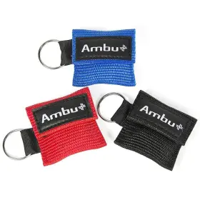 Evr-cpr05 Ambu Lot Of 4 Pcs Res-cue Key Cpr Barrier / Face Shield - Black Free Shipping