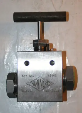 44-6113 Aminco Scientific Instruments High Pressure Ss Needle Valve 60 000 Psi .59 Tube Od