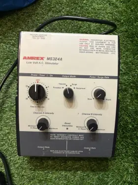 Ms324a Amrex Dual Channel Low Volt Ac Muscle Stimulator With Power Cord