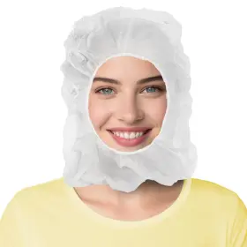Amz Medical Supply 993933105149 Disposable Hood Caps One Size. 100 Pack Of White Polypropylene Surgical