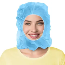 Amz Medical Supply 993933105156 Disposable Hood Caps One Size Pack Of 100 Blue Polypropyl