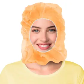 Amz Medical Supply 993933115797 Polypropylene Hooded Caps One Size Orange Disposable Hood
