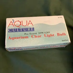 Dt-10c Aqua Culture 25w / 120v Clear Light Bulb 2 Pack Nos