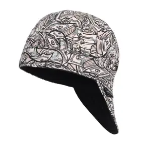 Wc-dc-7 Arccaptain Reversible Welding Cap 8 Panel Protective 10 Oz Fireproof Cotton Comfor