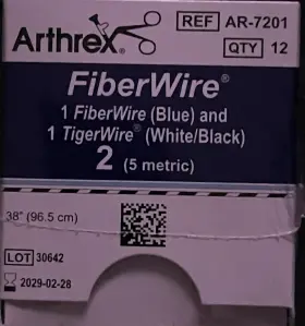 2-28-2029 Arthrex Ar-7201 Fiberwire Exp Date Box Of 12