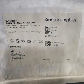 322229 Aspen Surgical S-vac Xtra Fluted Channel Drain Ref