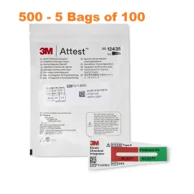 1243b Attest 500 Pk 3m Sterilization Chemical Integrator Strip Steam 2 Inch Class 5