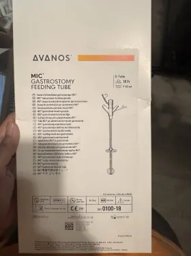 0100-18 Avanos Mic Gastrostomy Feeding Tube C-tube 18 Fr 10 Ml
