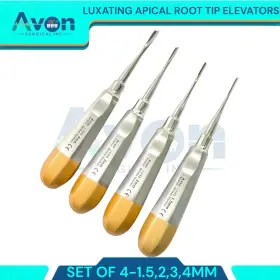 Ap0463 Avon Surgical 1.5mm 2mm 3mm 4mm - Apical Luxating Root Tip Elevators German Steel 4pk