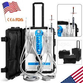 1083000106c Azdent Portable Dental Delivery Unit Compressor Curing Light Scaler Chair 6 Types