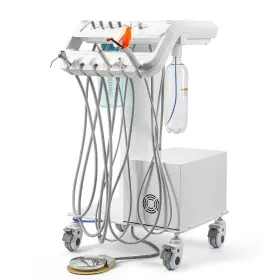 117002009 Azdent Portable Dental Mobile Delivery Unit Cart Compressor 4h/cabinet 4 Drawers