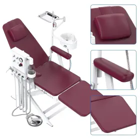 117009007c Azdent Portable Dental Delivery Unit Air Compressor Rolling Case Suction/chair Turbine #3