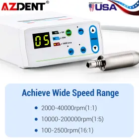 122001010 Azdent Micromotor Led El Ctrico Sin Cepillo Dental Spray Interno Tipo E 3.4ncm Usa