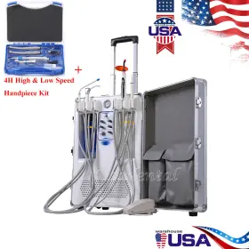 1280200401c Azdent 1280200401c/122003012c Portable Dental Mobile Delivery Unit Suction Air Compressor High &low Handpiece