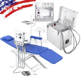 36598 Azdent Portable Dental Delivery Unit Air Compressor Syringe Suction/chair&turbine