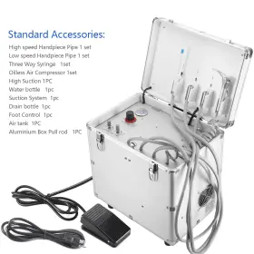 Bd-402b Azdent Mobile Portable Dental Delivery Unit And Air Compressor Fiber Tube 4 Hole #2