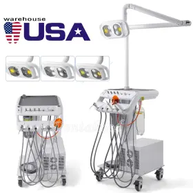 Cw118100007 Azdent Portable Dental Delivery Unit With Air Compressor Mobile 6led Light Lamp Syringe