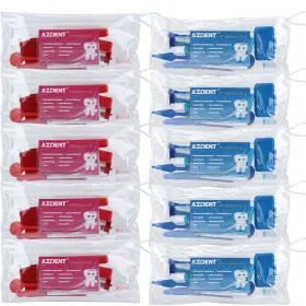 Tc1680000505c Azdent 5 1680000501c 10x Dental Orthodontic Brush Toothbrush Interdental Floss Oral Care Blue Red