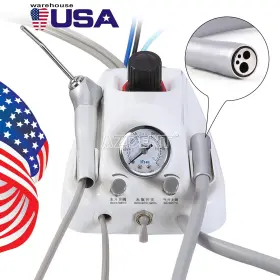 Wlj4892 Azdent Portable Dental Turbine Unit 3 Way Syringe Work With Air Compressor System 4hole