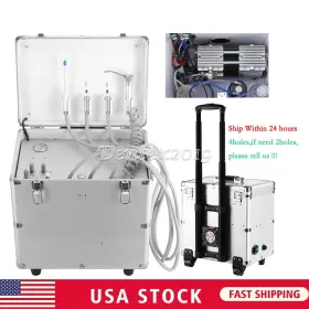 Xzj62947 Azdent 4hole Portable Dental Delivery Unit With Air Compressor Suction 3way Syringe