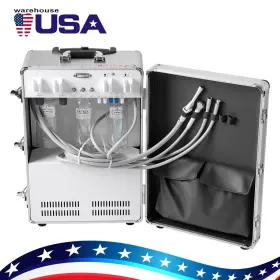Y117010013 Azdent Portable Dental Delivery Unit With Air Compressor Suction System Mobile Case #2