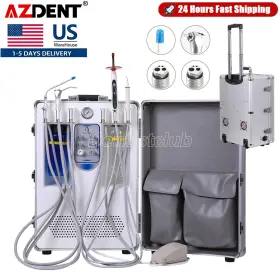 Yky1083000106c Azdent Portable Dental Mobile Delivery Unit Air Compressor Rolling Case /chiar 4holes