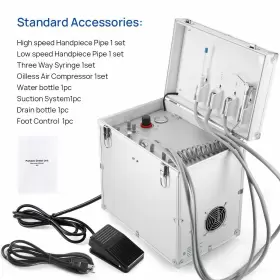 Zlj1280200301 Azdent Portable Dental Delivery Unit Treatment Syringe Suction Turbine Compressor 4h #2 Zlj1280200301 Azdent Portable Dental Delivery Unit Treatment Syringe Suction Turbine Compressor 4h #2