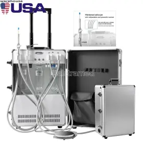 Zlj1280200401 Azdent Portable Dental Mobile Delivery Unit Built-in Air Compressor Strong Suction 4h