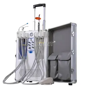 Zlj835638 Azdent 7 Type Portable Dental Delivery Unit Air Compressor Suction System Rolling Case #3