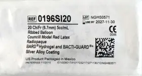 0196si20 Bard 20ch/fr 6.7mm 5cc/ml Ribbed Balloon #0196si20 Exp Date 2027-11-30