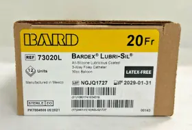 73020l Bard Bardex Lubri-sil All-silicone 3-way 30cc Balloon 20fr 12 X