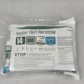 A899914 Bard Qty 1 Sure Step Foley Tray System 14 Fr. Latex New Sealed
