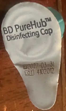 3-31-2027 Bd 306596 Purehub Disinfecting Cap / Quantity 40 Exp. #2