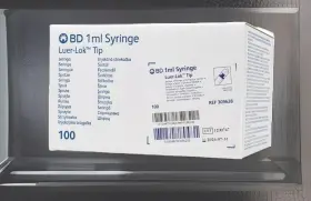 309628 Becton Dickinson 1 Ml Tuberculin Syringe Without Needle Bd Luer-lok Safety 100/box