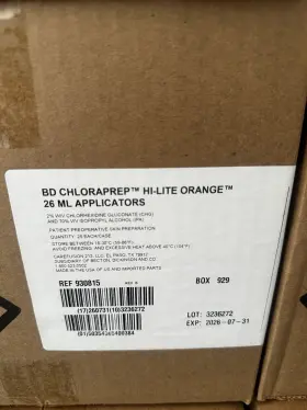 930815 Becton Dickinson Bd Chloraprep Orange 26ml Exp. 2026 New In Box