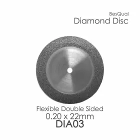 109-003 Besqual Dental Lab Diamond Disc Ff #3 Double Sided 0.20mmx 22mm