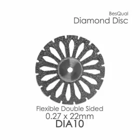 109-010 Besqual Dental Lab Diamond Disc #10 Slotted Serrated 0.27mm X 22mm