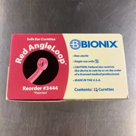 3444 Bionix Box Of 72 Curettes Safe Ear Red Ref# Non-sterile