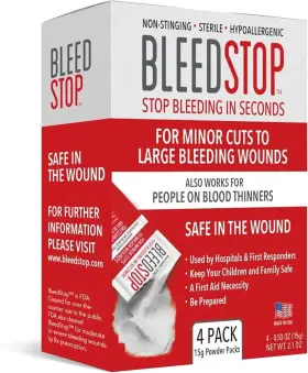 Bsp0415 Bleedstop First Aid Powder For Blood Clotting Trauma Kit Thinner