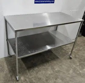 515748 Blickman Stainless Steel Back Table 48 Inch L X 24 D 34 H