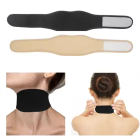Tr-uvpu-fg8n Bodhis 2 Pcs Trach Covers For Tracheostomy Tube Holder Adjustable Black Beige