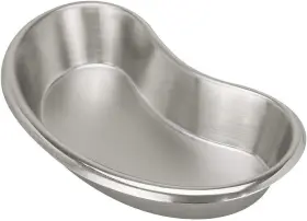 12251 Bosky Stainless Steel Medium Kidney Tray 8 Inch Basin Emesis Bowl Round Edges